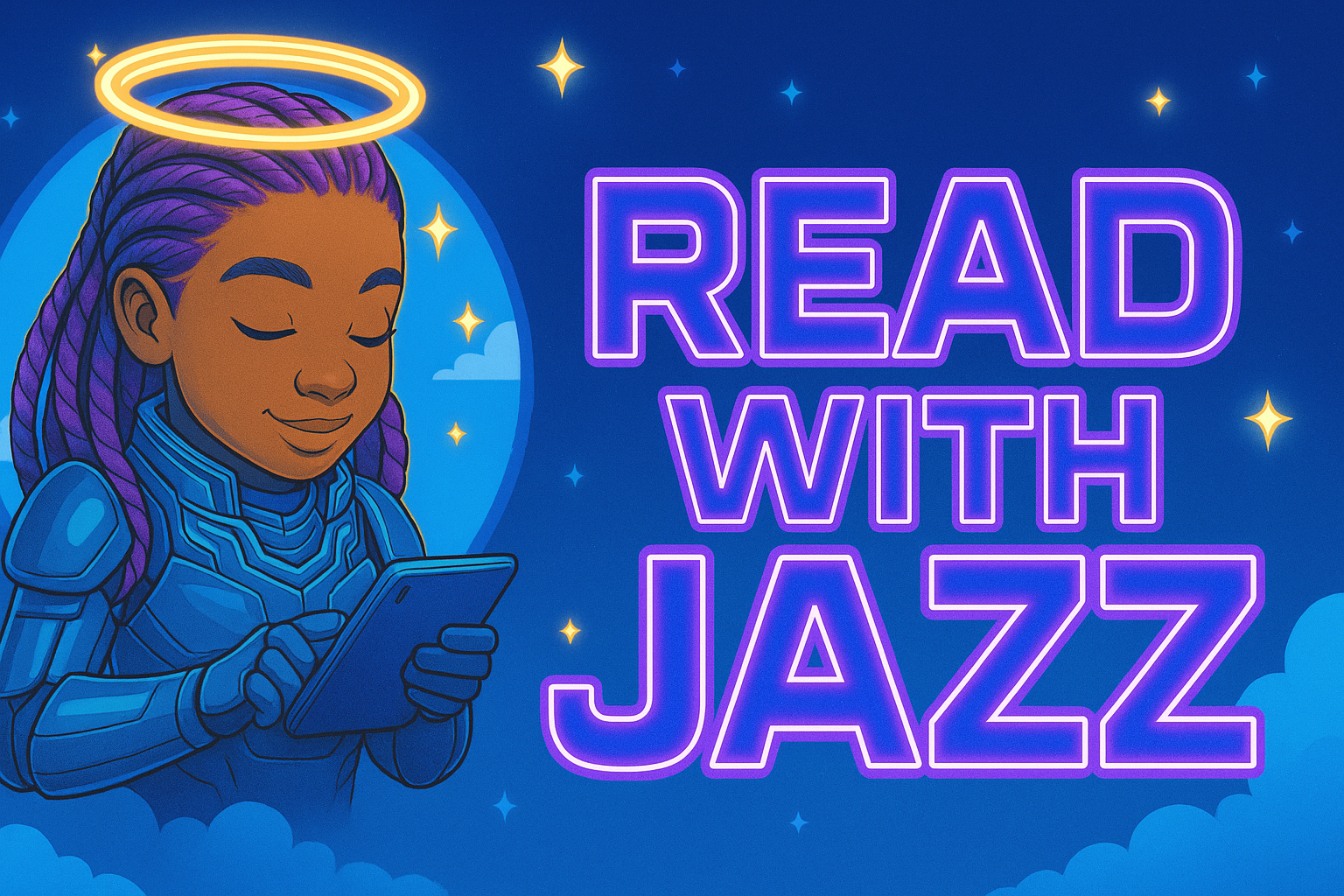 YouTube channel banner featuring Read With Jazz